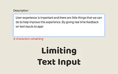 Limiting Text Input