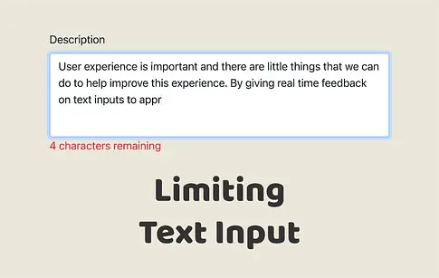 Limiting Text Input