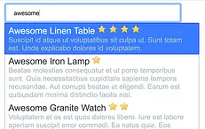 Autocomplete with HTML Results